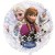 Elsa, Anna und Olaf, Luftballon Frozen-Eiskönigin, holografisch, transparent, Folienballon mit Ballongas