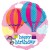 Geburtstags-Luftballon Happy Birthday mit Heißluftballons, ohne Helium