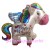 Happy Birthday Folienballon, Rainbow Pony, mit Helium zum Geburtstag