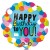 Happy Birthday to You, großer Folienballon, Rundballon, mit Helium zum Geburtstag