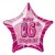Luftballon, Folie,16. Geburtstag, Happy 16TH Birthday, Prismatik-Sternballon, Rosa, ohne Helium