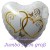 Jumbo-Hochzeitsballon,Verschlungene Herzen, gold, Folienballon, Herz inklusive Helium-Ballongas