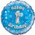 Luftballon aus Folie, Happy 1st Birthday Blue  zum 1. Geburtstag