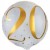 Luftballon aus Folie mit Helium, 20. Geburtstag, Weiß-Gold