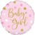 Sparkling Baby Girl, Dots holo, Luftballon zu Geburt, Taufe, Babyparty, holografisch, ohne Helium-Ballongas