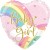 Rainbow Baby Girl, holo, Luftballon zu Geburt, Taufe, Babyparty, holografisch, Ballon mit Ballongas Helium