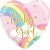 Rainbow Baby Girl, holo, Luftballon zu Geburt, Taufe, Babyparty, holografisch, ohne Helium-Ballongas