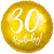 Luftballon aus Folie zum 30.Geburtstag, Zahl 30, Gold, ohne Helium