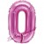 Zahlen-Luftballon aus Folie, 0, Pink, 35 cm