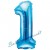 Zahlen-Luftballon aus Folie, 1, Blau, 35 cm