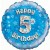 Luftballon aus Folie, Happy 5th Birthday Blue  zum 5. Geburtstag