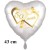 50 Jahre. Herzluftballon, Folienballon zur Goldene Hochzeit, ohne Helium