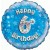 Luftballon aus Folie, Happy 6th Birthday Blue  zum 6. Geburtstag