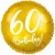 Luftballon aus Folie zum 60. Geburtstag, Zahl 60, Gold, ohne Helium