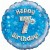 Luftballon aus Folie, Happy 7th Birthday Blue  zum 7. Geburtstag