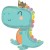 Luftballon Dinosaurier, Babysaurus, Folienballon mit Ballongas