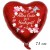 Luftballon Herz, Rot, Alles Gute zur Hochzeit Blumenranken, 71 cm. Ohne Helium