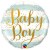 Luftballon zu Geburt, Taufe, Babyparty, Baby Boy Blue Stripes, ohne Helium-Ballongas