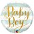 Luftballon zu Geburt, Taufe, Babyparty, Baby Boy Blue Stripes, ohne Helium-Ballongas