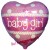 Herzluftballon zu Geburt, Taufe, Babyparty, Baby Girl, holografisch, Ballon mit Ballongas Helium