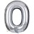 Buchstaben-Luftballon aus Folie, O, Silber, 100 cm groß inklusive Helium