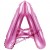 Buchstaben-Luftballon aus Folie, A, Pink, 35 cm