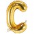 Buchstaben-Luftballon aus Folie, C, Gold, 35 cm