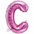 Buchstaben-Luftballon aus Folie, C, Pink, 35 cm