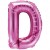 Buchstaben-Luftballon aus Folie, D, Pink, 35 cm