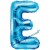 Buchstaben-Luftballon aus Folie, E, Blau, 35 cm