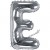 Buchstaben-Luftballon aus Folie, E, Silber, 35 cm