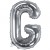 Buchstaben-Luftballon aus Folie, G, Silber, 35 cm