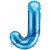 Buchstaben-Luftballon aus Folie, J, Blau, 35 cm