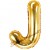 Buchstaben-Luftballon aus Folie, J, Gold, 35 cm