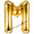 Buchstaben-Luftballon aus Folie, M, Gold, 35 cm