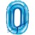 Buchstaben-Luftballon aus Folie, O, Blau, 35 cm