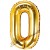 Buchstaben-Luftballon aus Folie, O, Gold, 35 cm