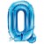 Buchstaben-Luftballon aus Folie, Q, Blau, 35 cm