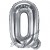 Buchstaben-Luftballon aus Folie, Q, Silber, 35 cm