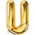 Buchstaben-Luftballon aus Folie, U, Gold, 35 cm