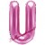 Buchstaben-Luftballon aus Folie, U, Pink, 35 cm