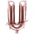 Buchstaben-Luftballon aus Folie, U, Rosegold, 35 cm