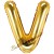 Buchstaben-Luftballon aus Folie, V, Gold, 35 cm
