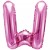 Buchstaben-Luftballon aus Folie, W, Pink, 35 cm