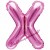Buchstaben-Luftballon aus Folie, X, Pink, 35 cm