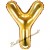 Buchstaben-Luftballon aus Folie, Y, Gold, 35 cm