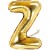 Buchstaben-Luftballon aus Folie, Z, Gold, 35 cm