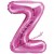 Buchstaben-Luftballon aus Folie, Z, Pink, 35 cm