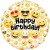 Geburtstags-Luftballon Happy Birthday mit Smiley Party, inklusive Helium
