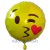 Emoticon mit Kussmund, Emoji, Smiley, Luftballon aus Folie ohne Ballongas-Helium